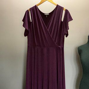 Womens Plum drop shoulder dress